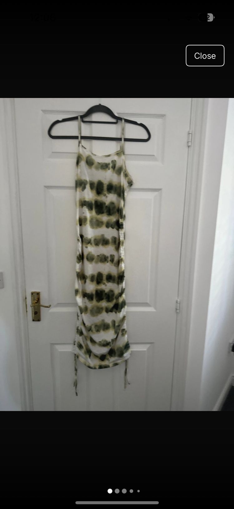 Other green and white tie-dye sleeveless dress product image