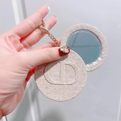 Round Compact Mirror Keychain