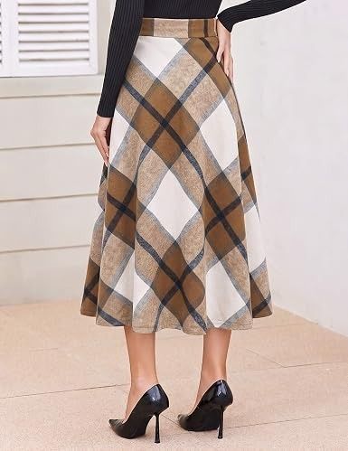 Plaid Midi Skirt image 1