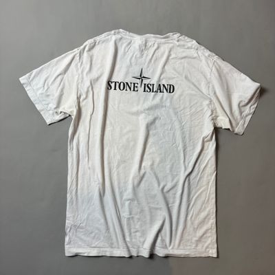 Stone Island White Graphic T-Shirt - XL