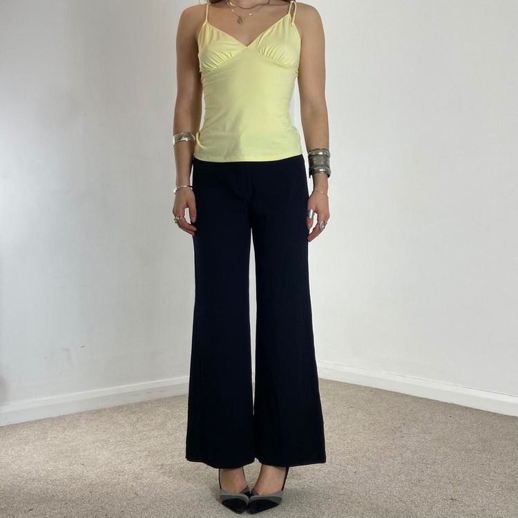 Mango Black Wide-Leg Trousers