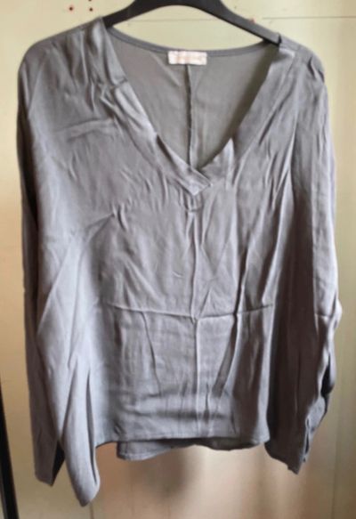 Made in Italy Grey Long Sleeve Blouse