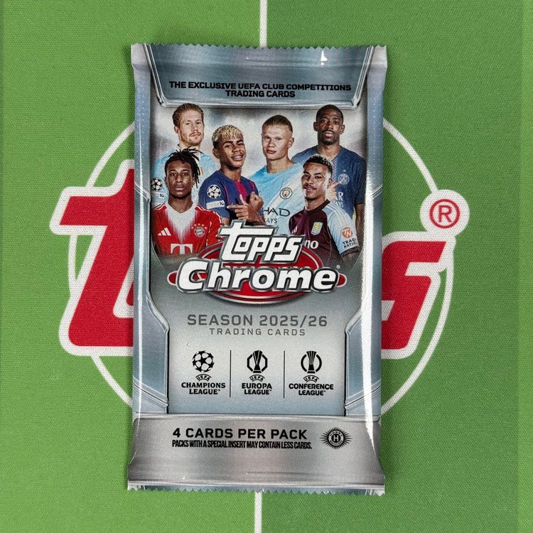 2025-26 Topps Chrome UEFA Club Competitions – Hobby Pack
