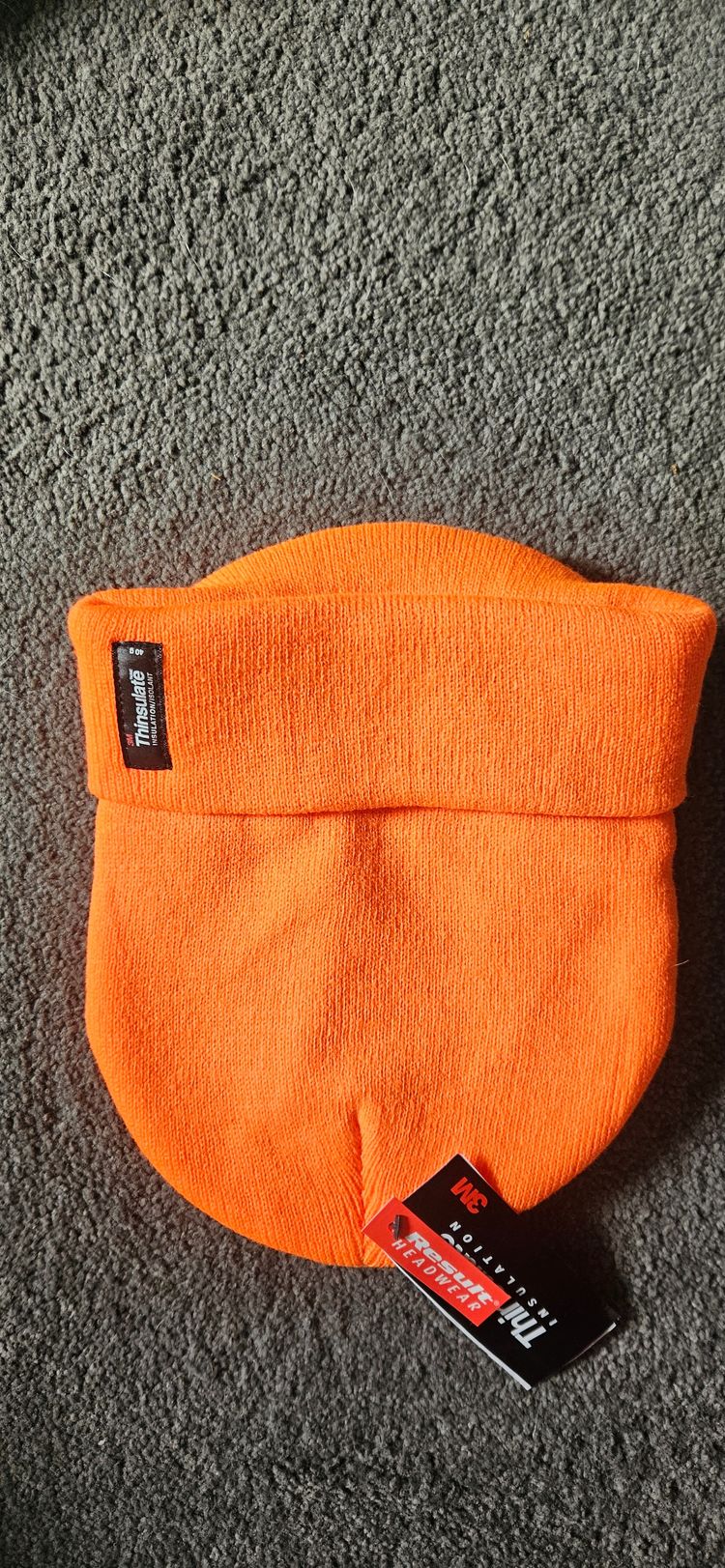 Thinsulate Orange And Yellow High-Visibility Beanies