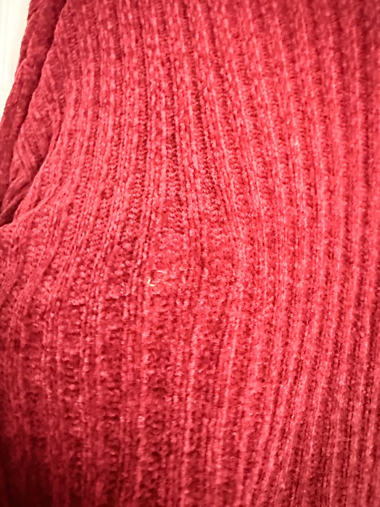 Red Ribbed Long Sleeve Top 8