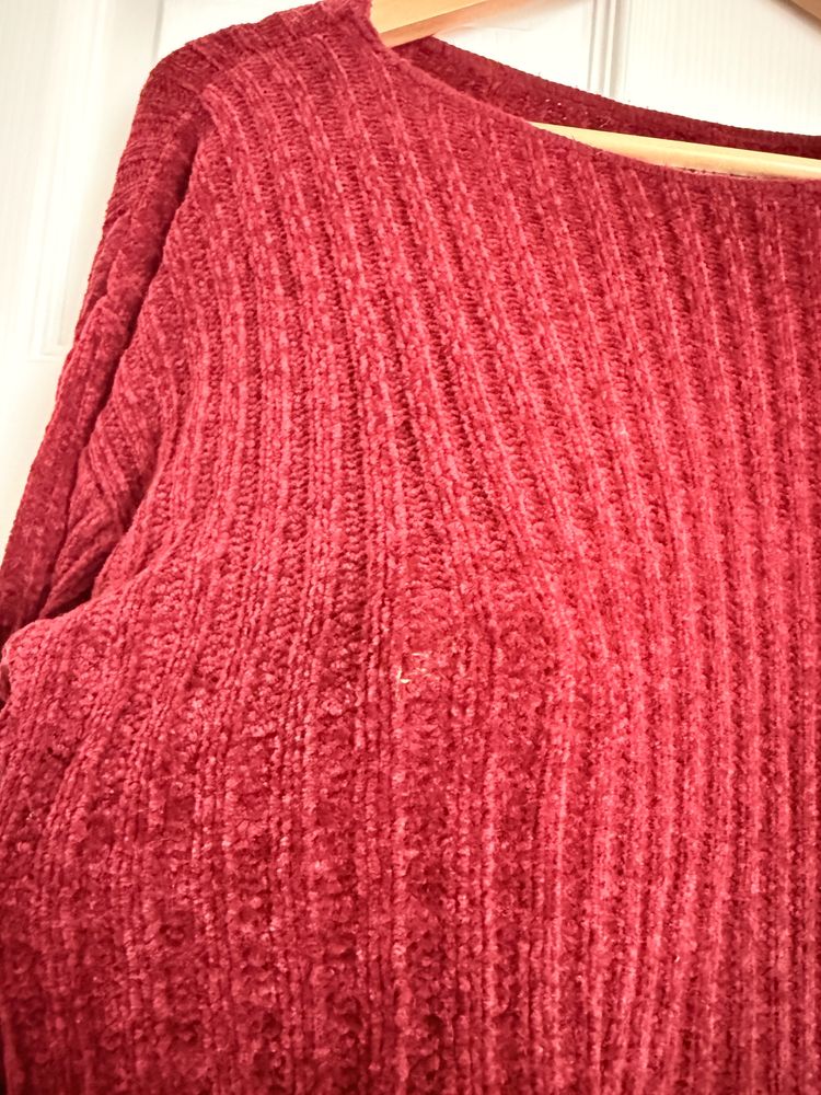 Red Ribbed Long Sleeve Top 6
