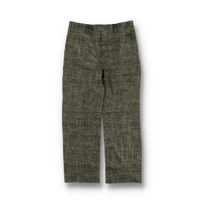 Bottega Veneta Check Printed Leather Straight-Leg Trousers