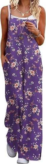 Immagine di Purple Floral Sleeveless Jumpsuit 3