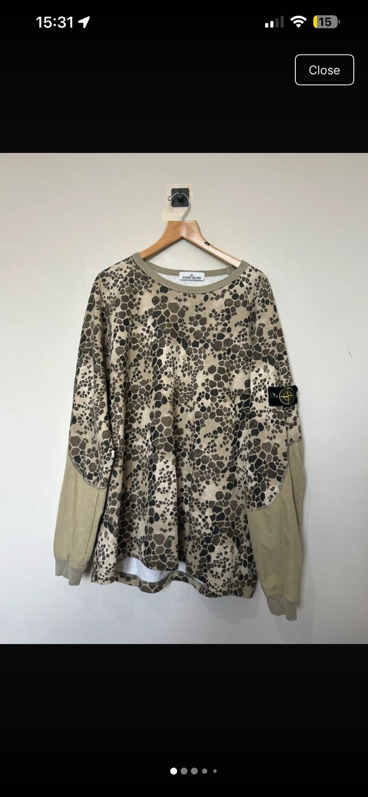 Stone Island Light Alligator Camo Sweatshirt