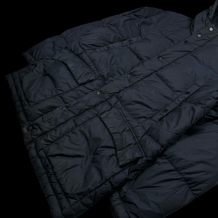 Stone Island Navy Crinkle Reps Down Longline Puffer Jacket - Large image 3