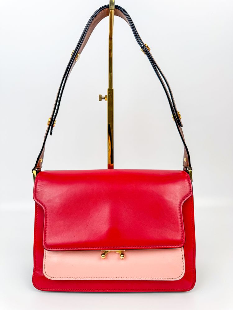 Marni Red And Pink Leather Shoulder Bag product image