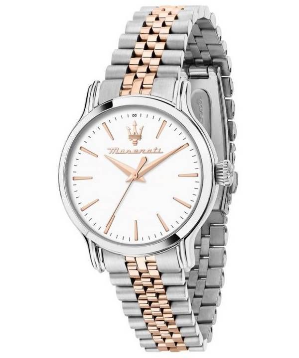Maserati Epoca Two Tone Stainless Steel White Dial Quartz R8853118520 100M Women's Watch image 1