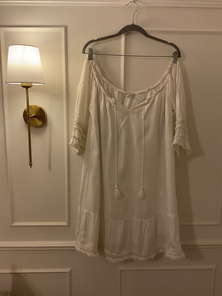 Red herring white tassel summer holiday dress 