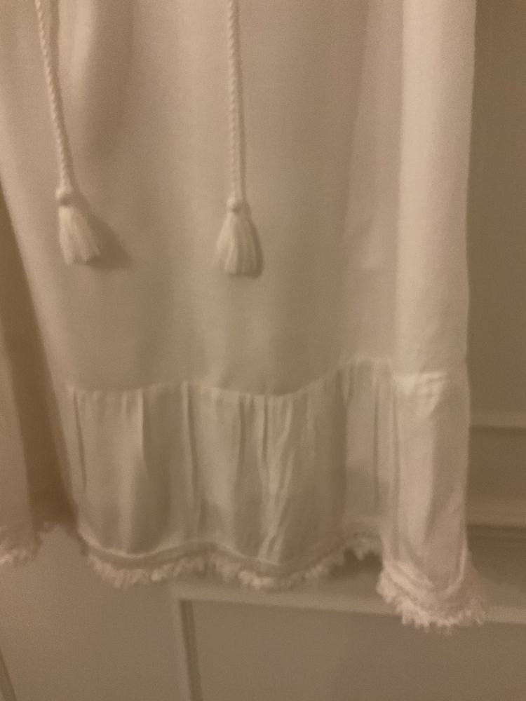 Red herring white tassel summer holiday dress  obraz 4