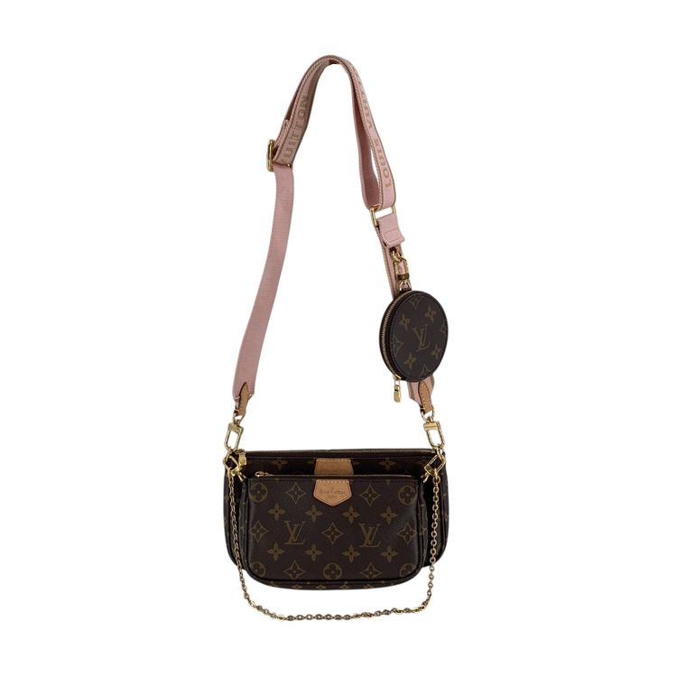 Louis Vuitton Monogram Canvas Multi Pochette Accessoire Pink Crossbody Bag image 1
