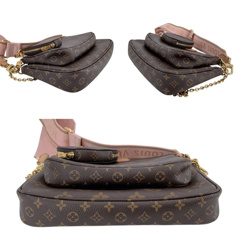 Louis Vuitton Monogram Canvas Multi Pochette Accessoire Pink Crossbody Bag image 5