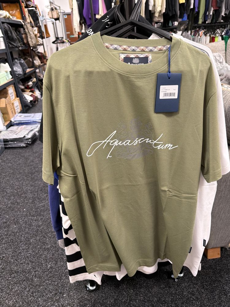 GREEN Aquascutum Green T-Shirt Taq23 
