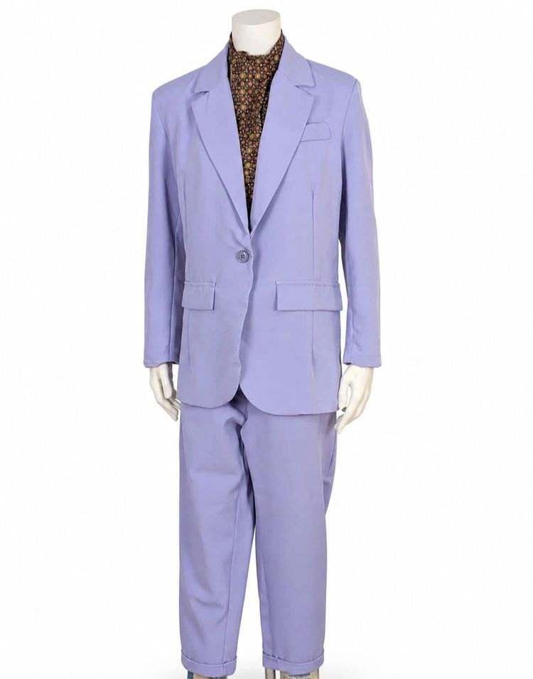 Completo giacca e pantalone viola lilla – Taglia Unica (Made in Italy) image 1