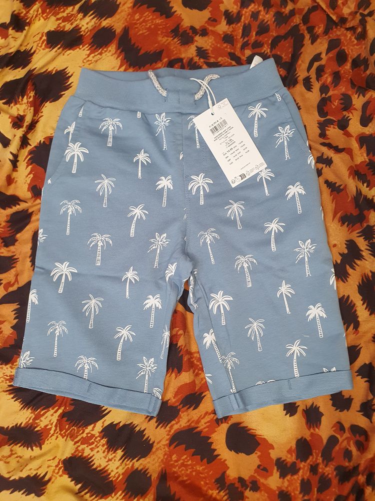 Name It Name It Blue Shorts With Palm Tree Print product image