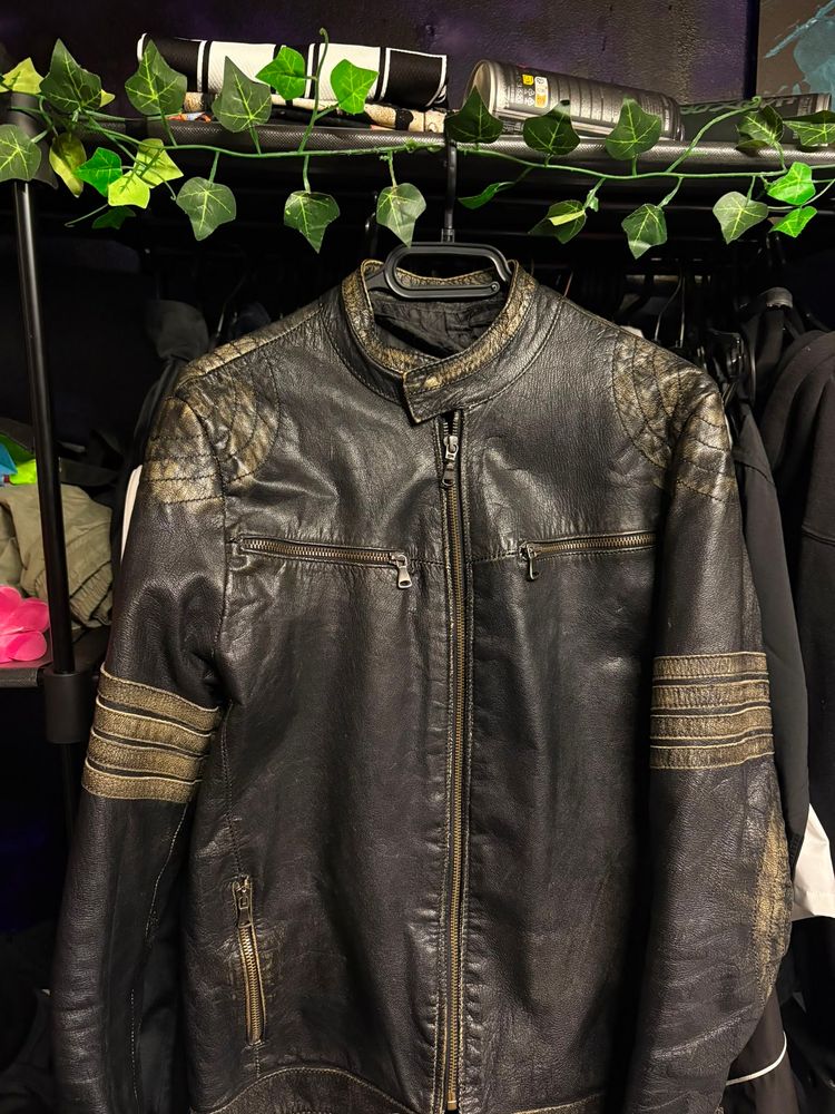 Other Black Leather Jacket With Zippered Pockets product image