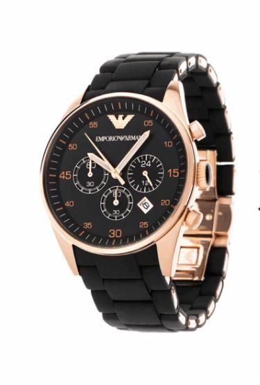 Emporio Armani AR5905 Sportivo Black Rose Gold for Men