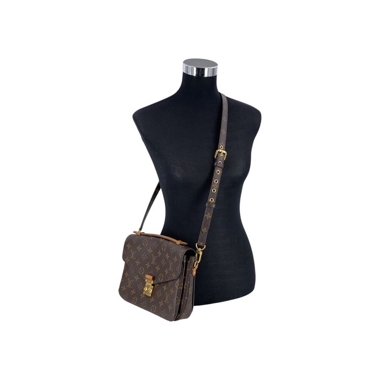 Louis Vuitton Brown Canvas Pochette Metis Crossbody Hand Bag image 7