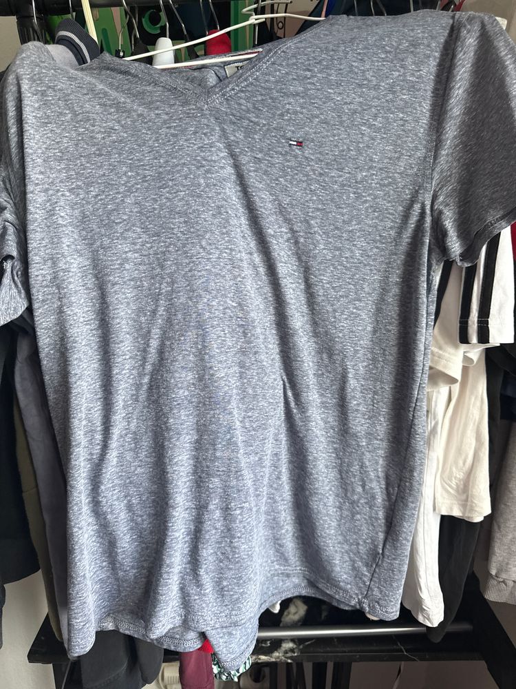 Tommy Hilfiger Grey V-Neck T-Shirt