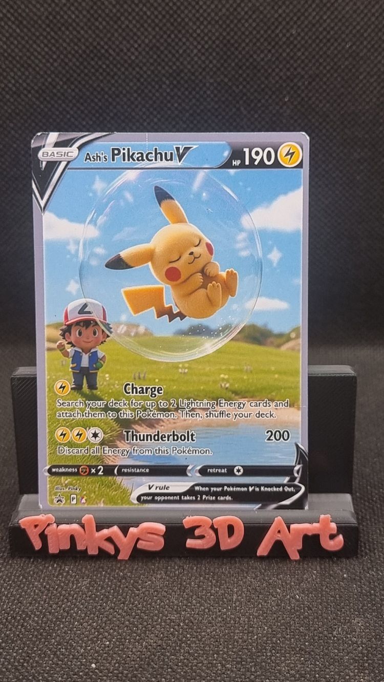 bubble ashs pikachu Pokemon card TCG  ( Fan Art)  1715