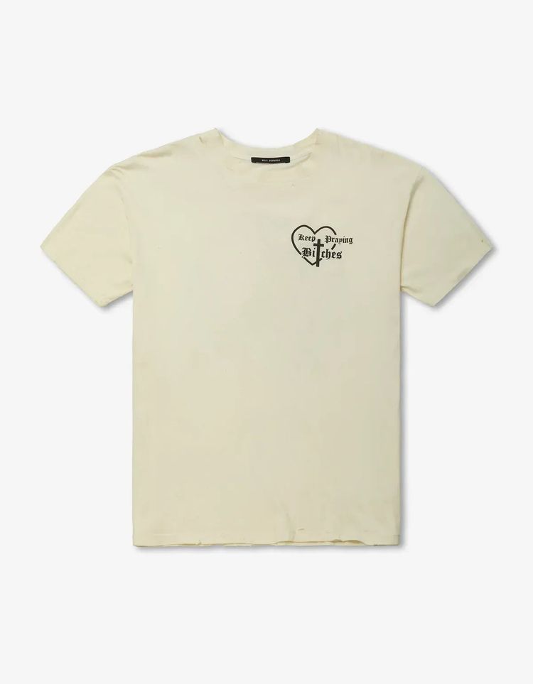 Willy Chavarria White Keep Praying T-Shirt image 1