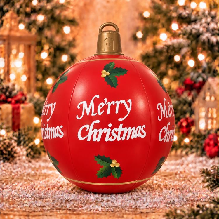 LED Red Christmas Ornament Ball