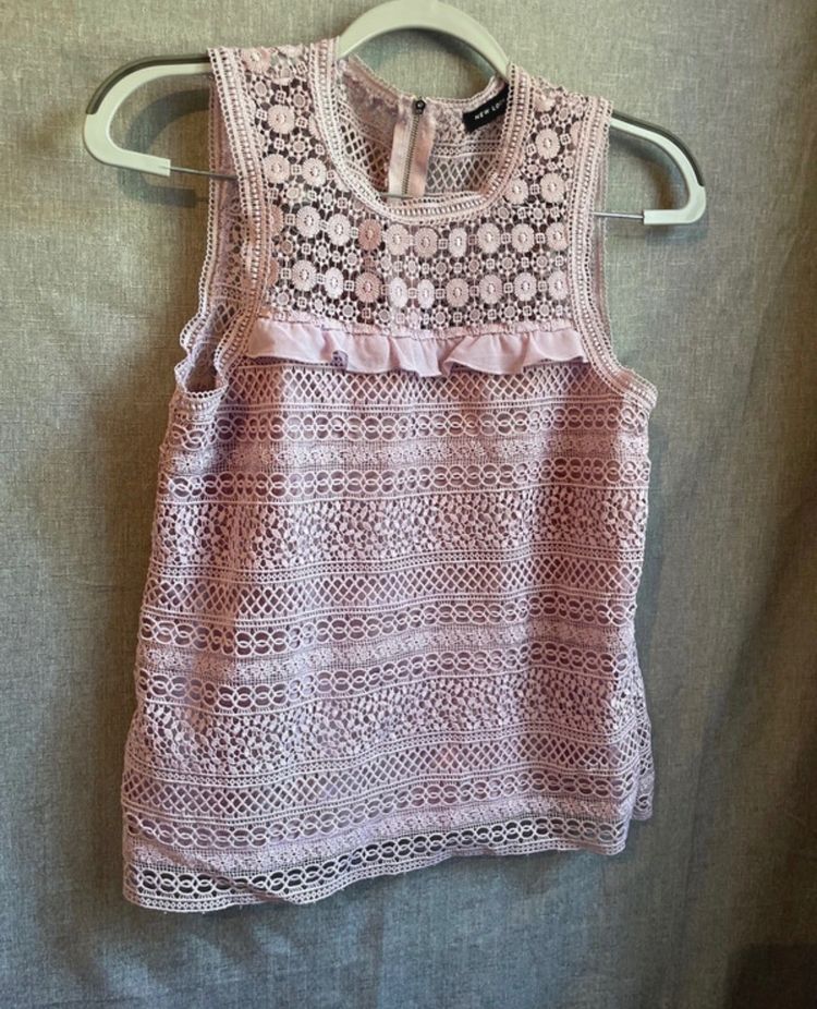 Next Pink Sleeveless Lace Top obraz 1