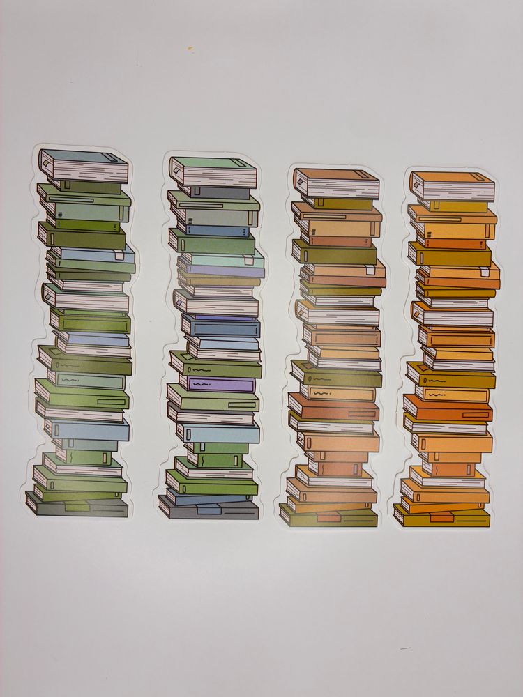 Colorful Book Stack bookmark