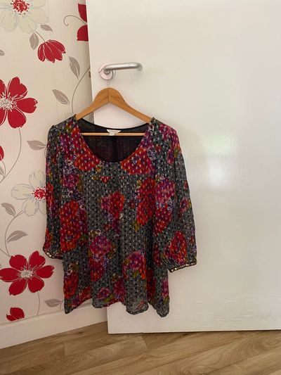 Monsoon floral print blouse size 14