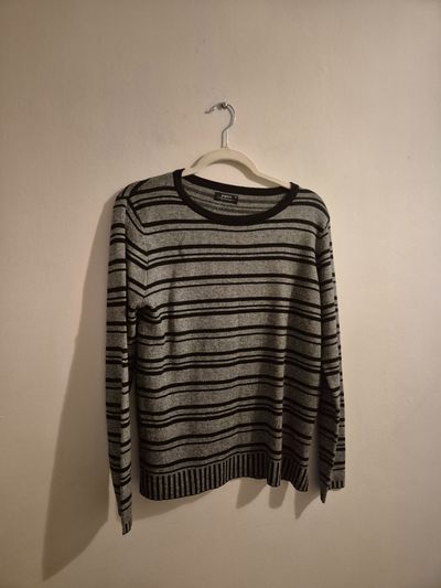 Papaya Striped Long Sleeve Sweater
