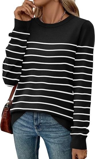 Black And White Striped Sweater image 2