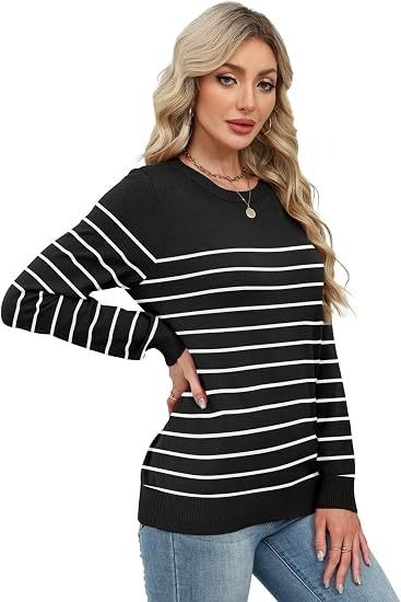 Black And White Striped Sweater image 3