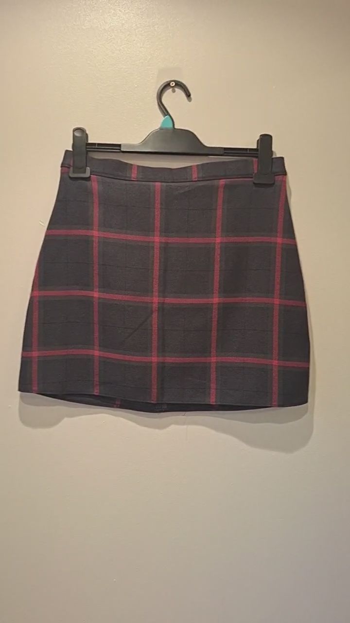 Primark Red Ans Black Tartan Mini Skirt image 1