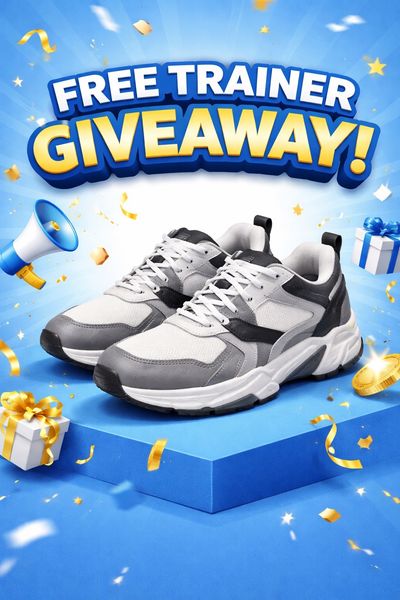 FREE TRAINER GIVEAWAY EVERY 10 MINUTES