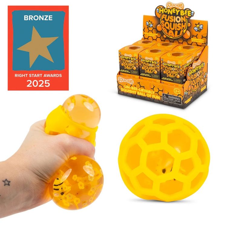 Scrunchems Honeybee Fusion Squish Ball - Each