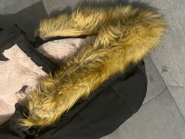 Soulcal & Co Black Puffer Jacket With Faux Fur Hood image 8