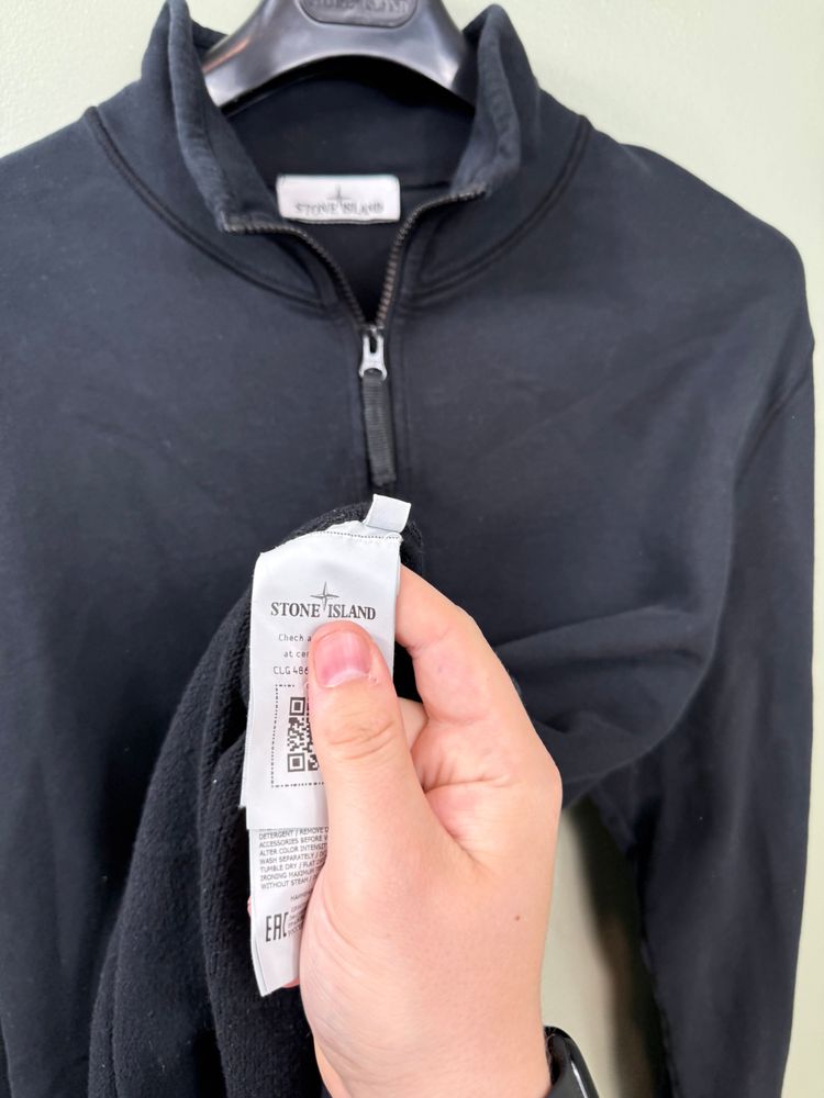 Stone Island Black 1/4 Zip Jumper image 2