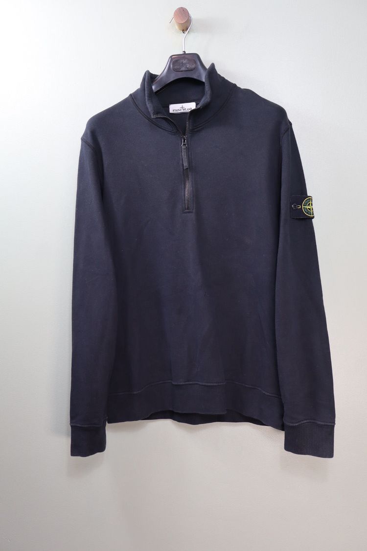 Stone Island Black 1/4 Zip Jumper image 4