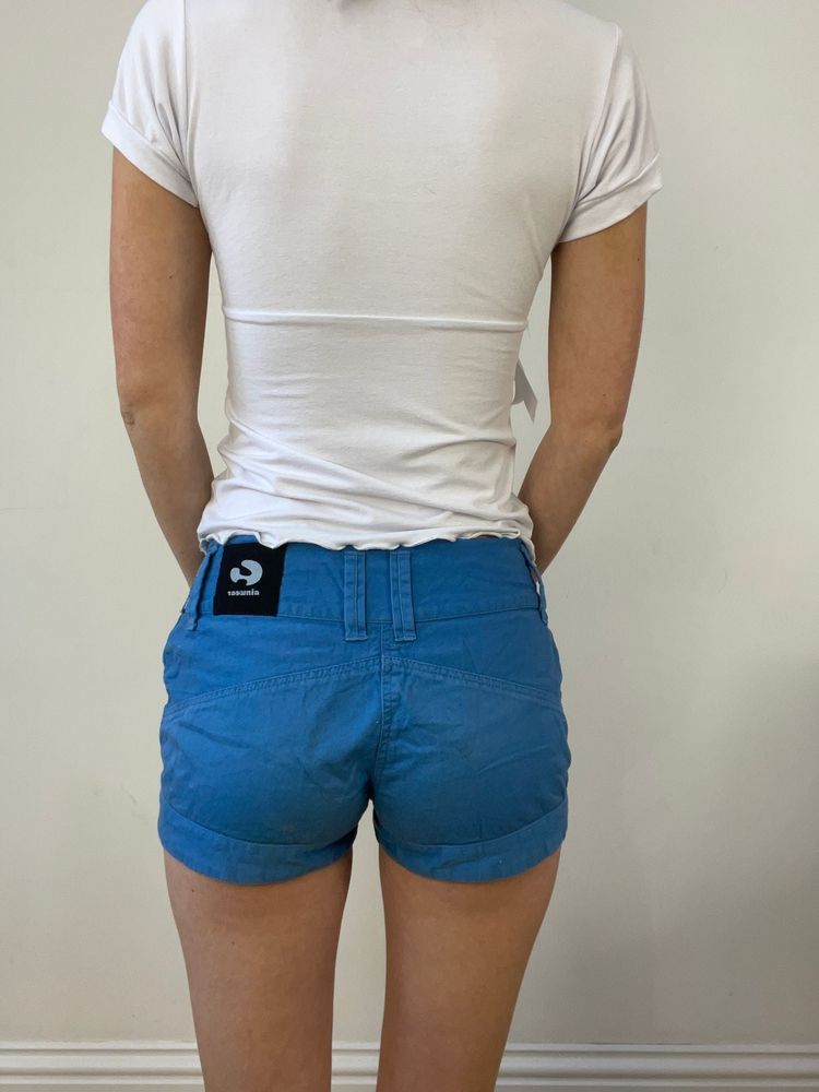 vintage edit thirteen | extra small blue bubble style shorts image 5