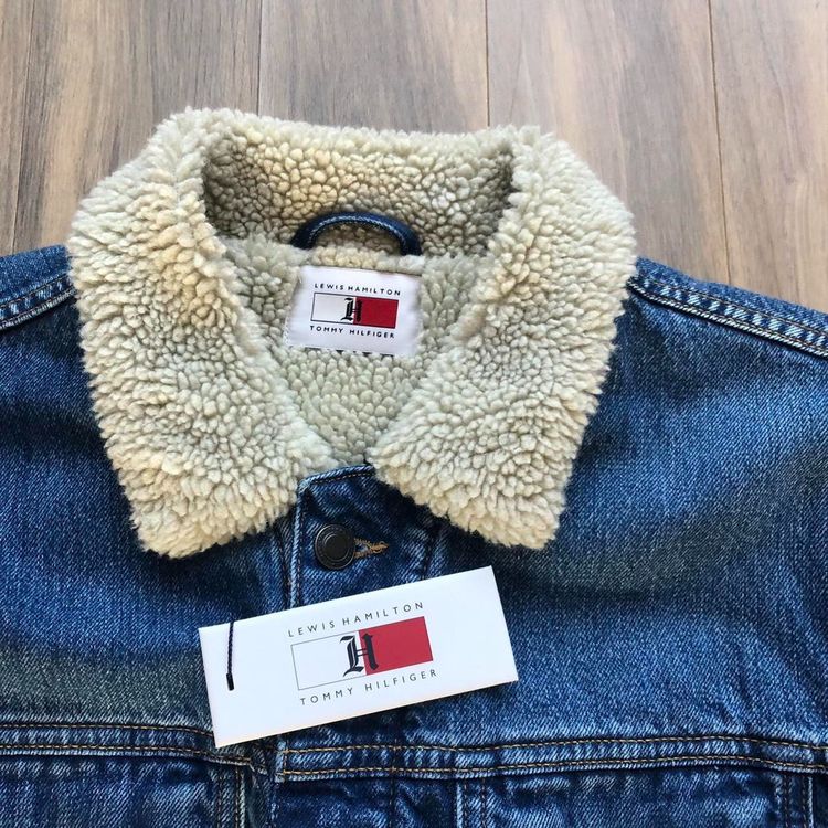 *BNWT ULTRA RARE* Tommy Hilfiger x Lewis Hamilton Sherpa Denim Jacket  Blue image 3