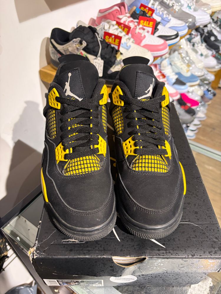Nike Air Jordan 4 Yellow Thunder UK 7 6