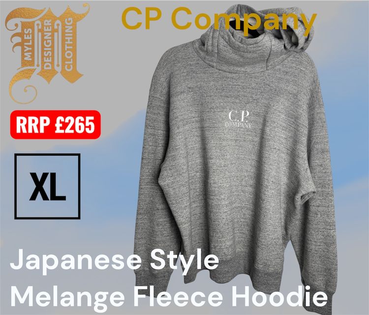 Cp Company Japanese Melange Fleece Hoodie
