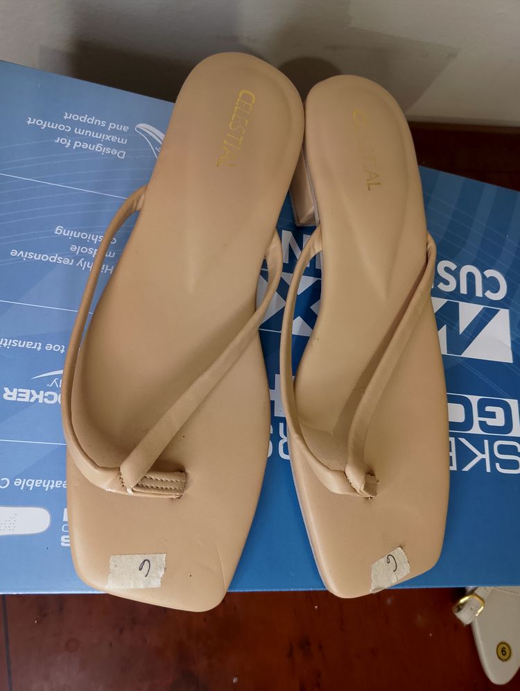 Celestial Beige Thong Sandals image 1