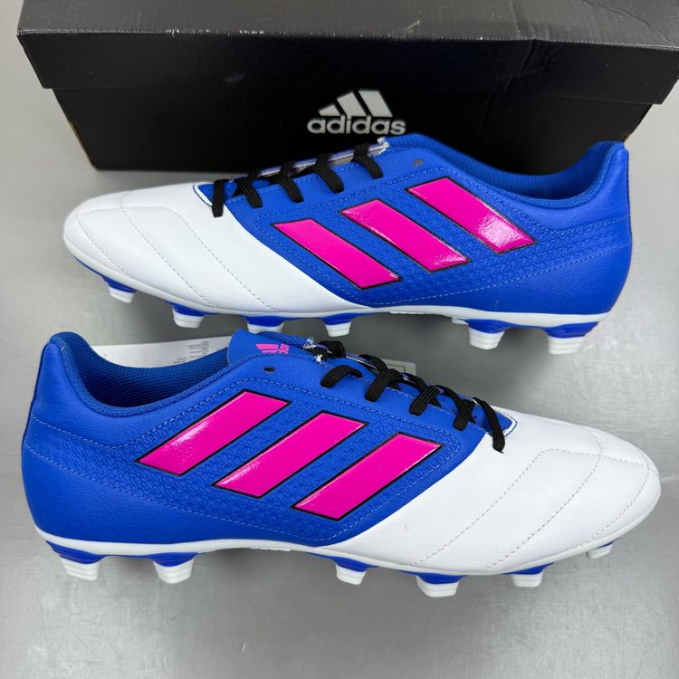 Adidas Football Boots Ace 17.4 FxG Blue Pink White UK 9 Men's Trainers BB1028 obraz 10