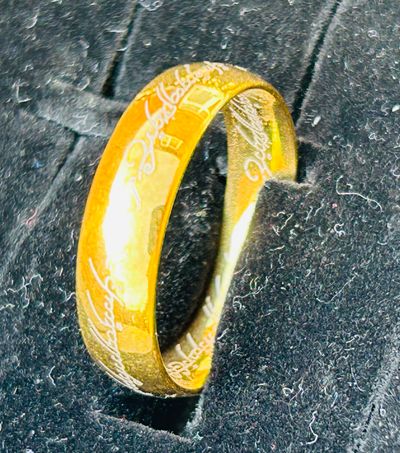 40 x “the one ring” Gold-Colored Engraved Ring 4