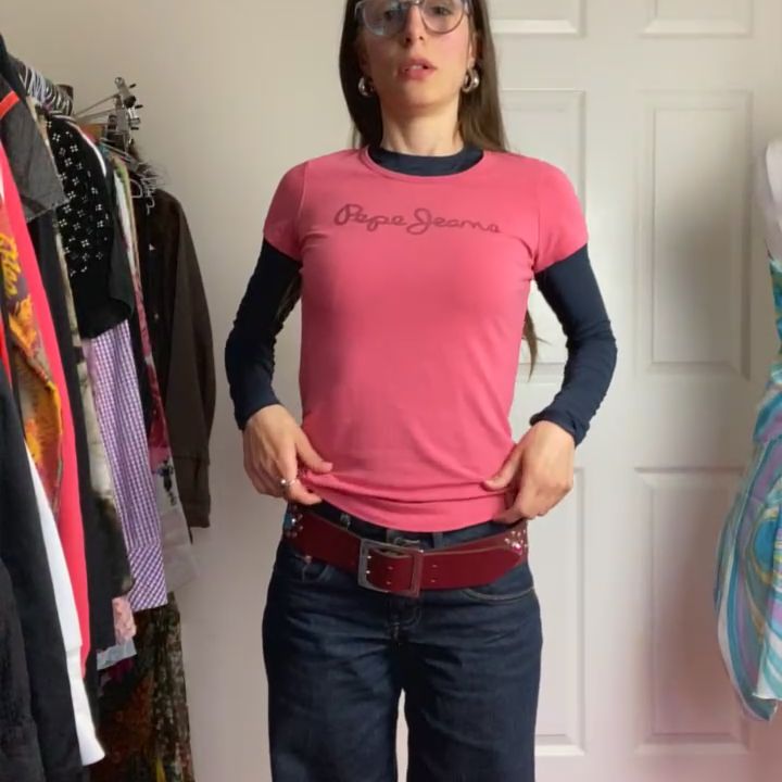 Victoria's Secret PINK pink baby tee size xs product image